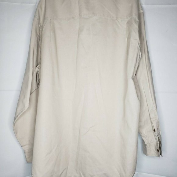 Bugle Boy L Khaki Embroidered Button Up Shirt - Picture 4 of 12